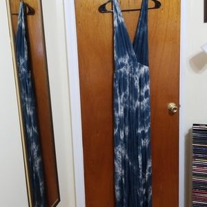 Blue tie dye jumpsuit